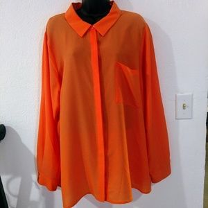 Bright orange 3x blouse
